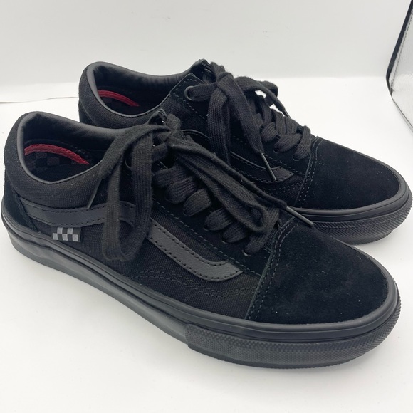 VANS unisex old skool classic skate black canvas sneakers - Picture 5 of 15